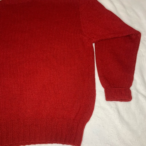 Rare Polo Ralph Lauren Hand Knit Wool Ski Polo Bear 94’ Red Sweater XL - Picture 8 of 10
